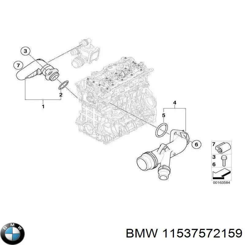 11537572159 BMW Mangueira (cano derivado) do termostato
