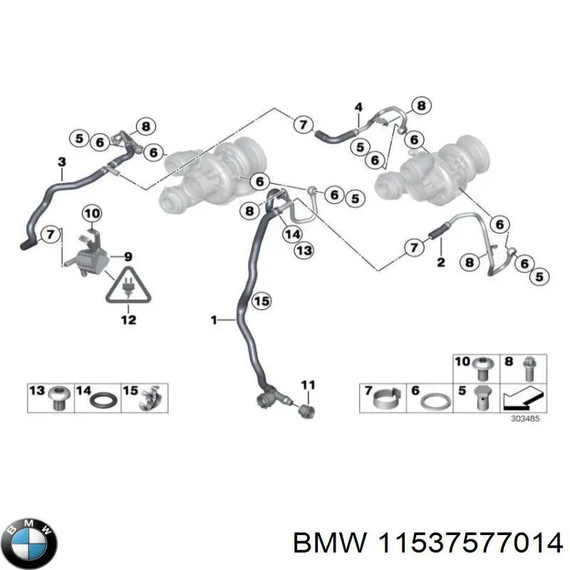 Mangueira (cano derivado) de esfriamento por líquido de turbina, linha de combustível de retorno BMW 11537577014 preço, a partir de 41,30 USD