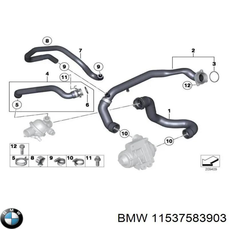 Mangueira (cano derivado) de esfriamento por líquido de turbina, linha de combustível de retorno BMW 11537583903 preço, a partir de 42,71 USD