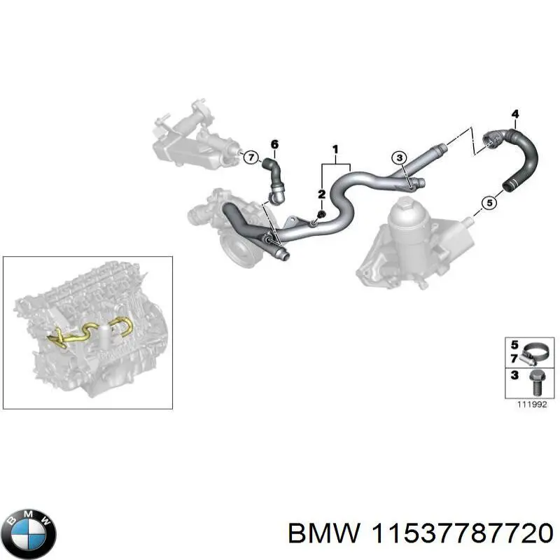 Compre 11537787720 BMW Mangueira (cano derivado) do radiador de esfriamento superior