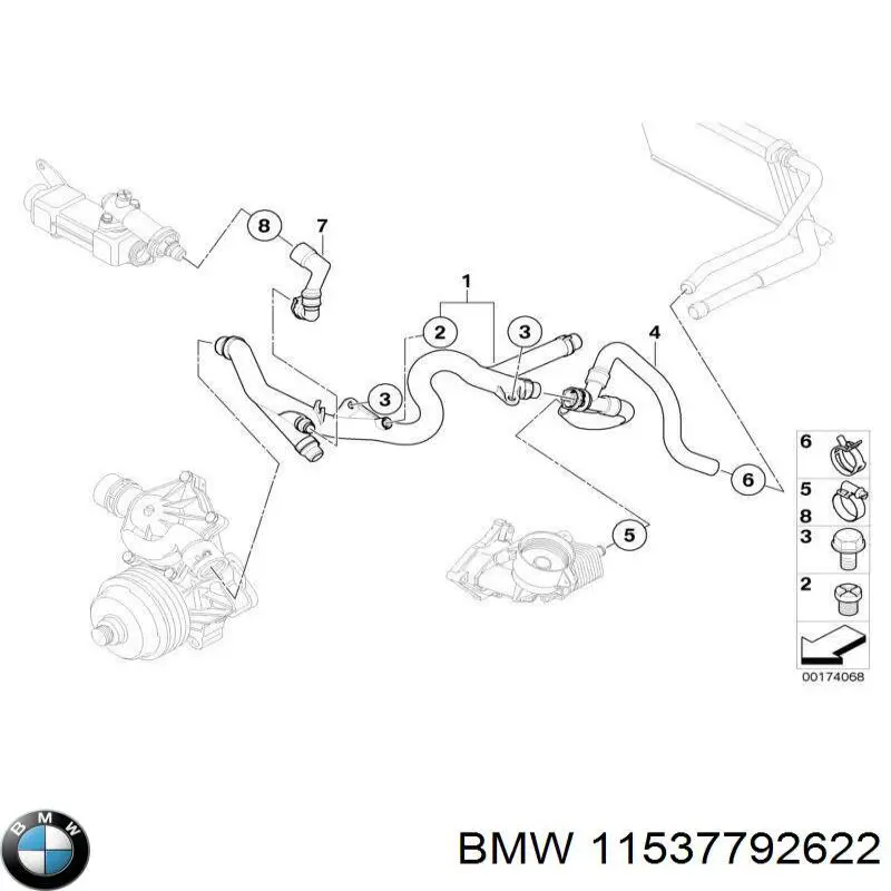 Cano derivado do sistema de recirculação dos gases de escape EGR BMW 11537792622 preço, a partir de 26,69 USD
