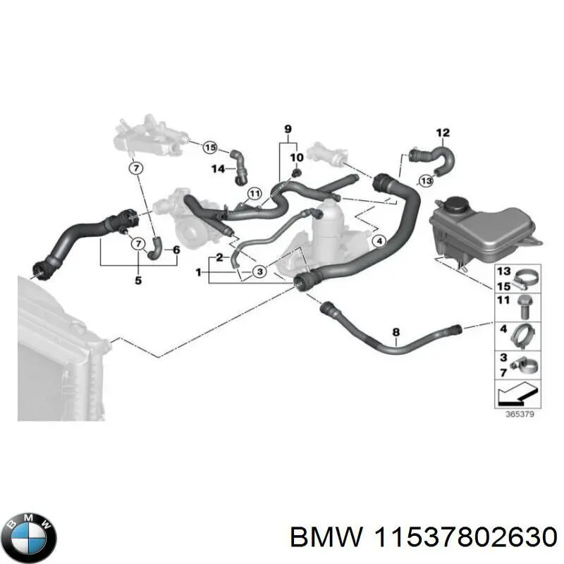 Mangueira (cano derivado) do sistema de esfriamento BMW 11537802630 preço, a partir de 78,49 USD
