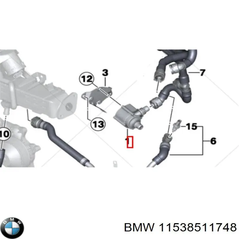 Bomba de água (bomba) de esfriamento, adicional elétrica BMW 11538511748 preço, a partir de 71,56 USD