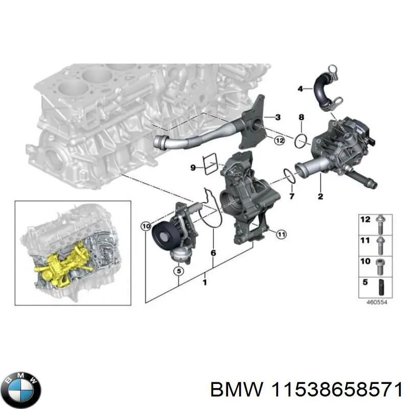 11538658571 BMW Vedante de caixa do termostato