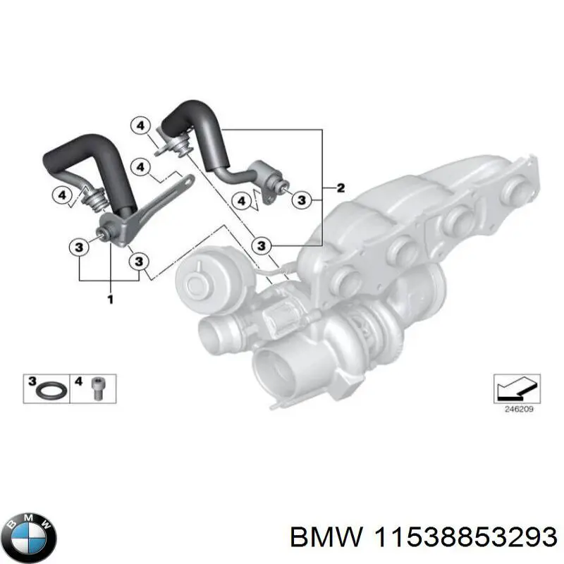 Mangueira (cano derivado) de esfriamento por líquido de turbina, linha de combustível de retorno BMW 11538853293 preço, a partir de 46,15 USD