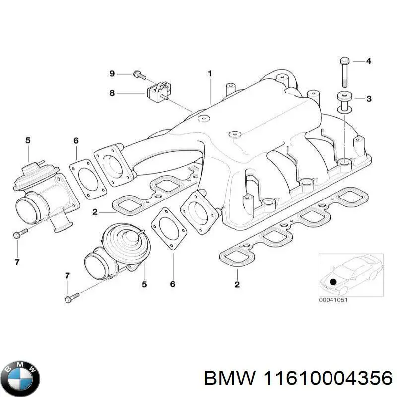 Vedante de tubo coletor de admissão BMW 11610004356 preço, a partir de 39,02 USD