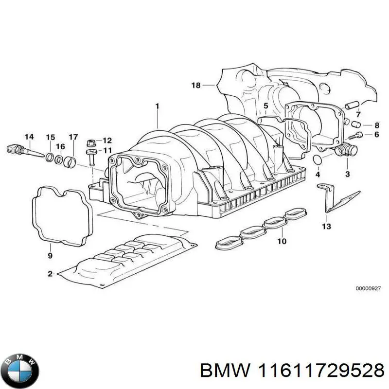 11611729528 BMW Tubo coletor de admissão