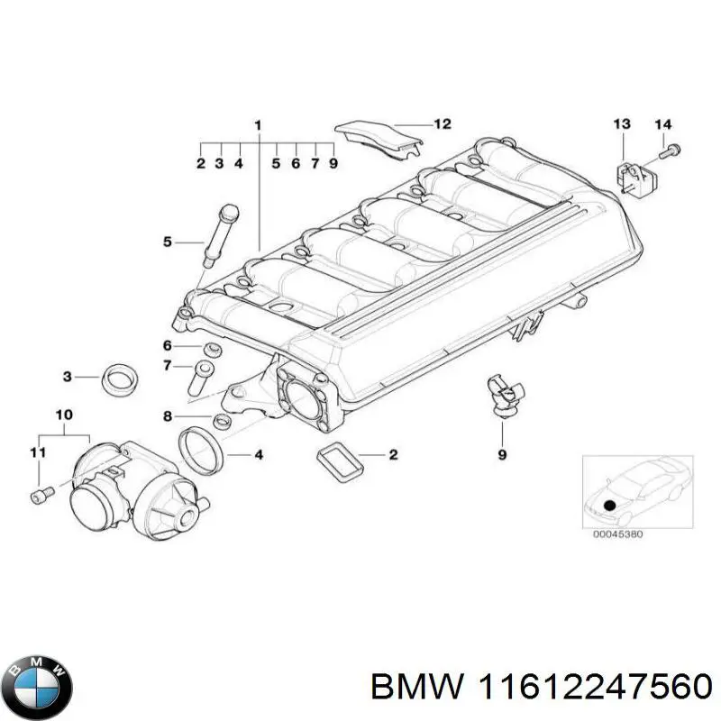 Compre 11612247560 BMW Moldura de vidro traseiro