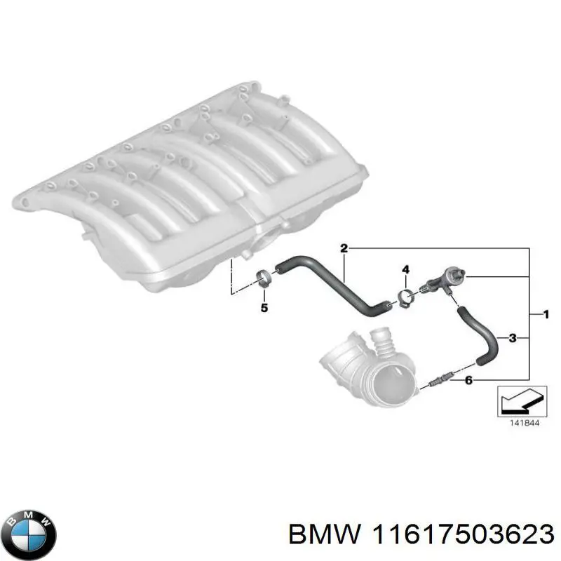 Válvula PCV de ventilação dos gases de cárter BMW 11617503623 preço, a partir de 95,07 USD