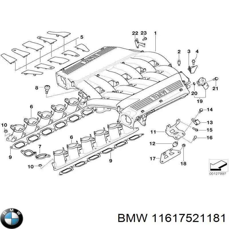 Compre 11617521181 BMW Vedante de tubo coletor de admissão