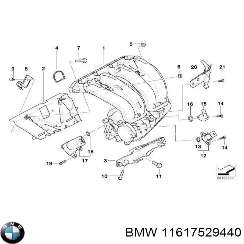 11617529440 BMW Tubo coletor de admissão