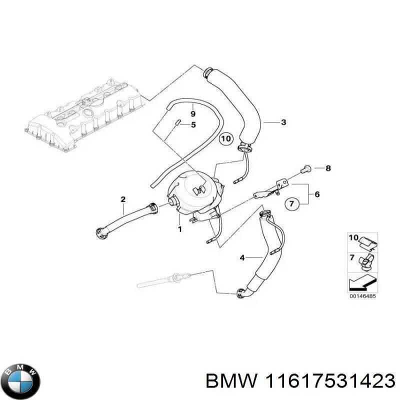 Válvula PCV de ventilação dos gases de cárter BMW 11617531423 preço, a partir de 90,92 USD