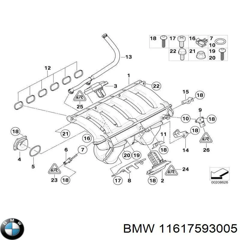 Tubo coletor de admissão BMW 11617593004 preço, a partir de 1240,21 USD