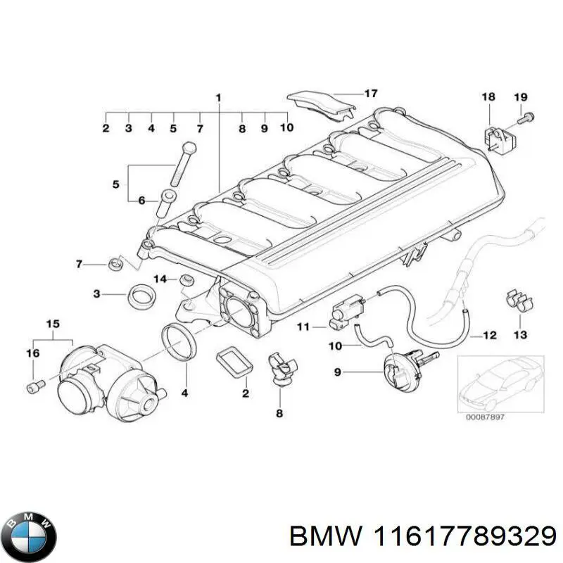 11617789329 BMW Tubo coletor de admissão