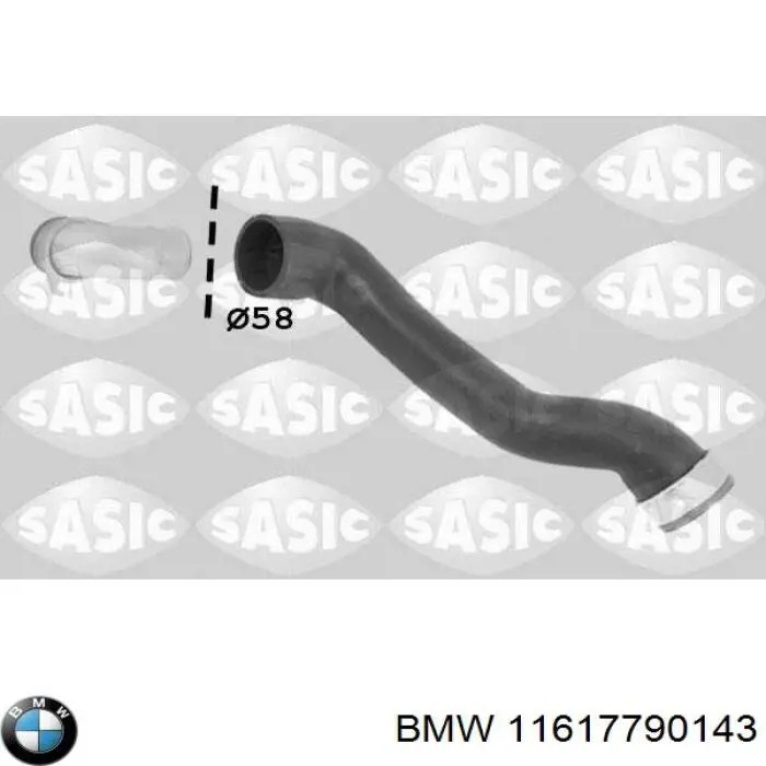 11617790143 BMW Mangueira (cano derivado) de intercooler
