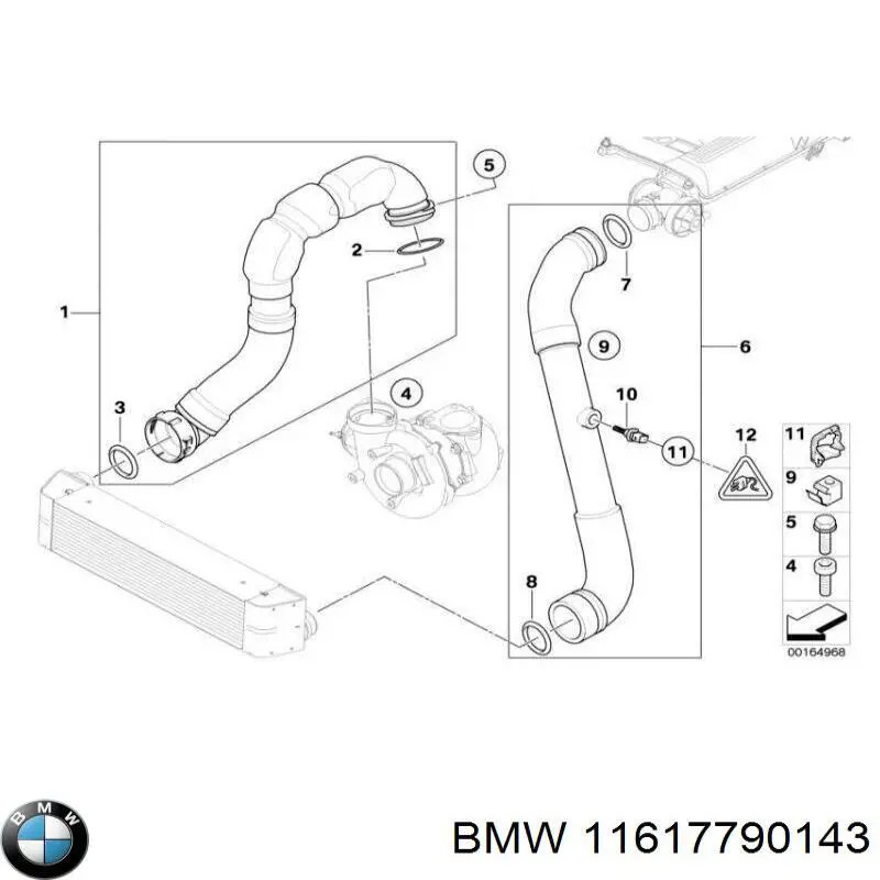Mangueira (cano derivado) de intercooler BMW 11617790143 preço, a partir de 52,44 USD