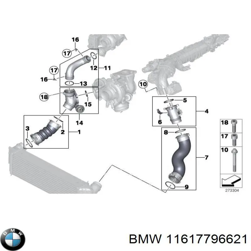 Anel de vedação (vedante) de cano derivado de intercooler BMW 11617796621 preço, a partir de 7,06 USD