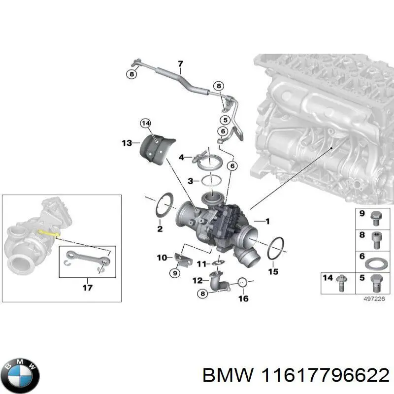 Anel de vedação (vedante) de cano derivado de intercooler BMW 11617796622 preço, a partir de 4,76 USD