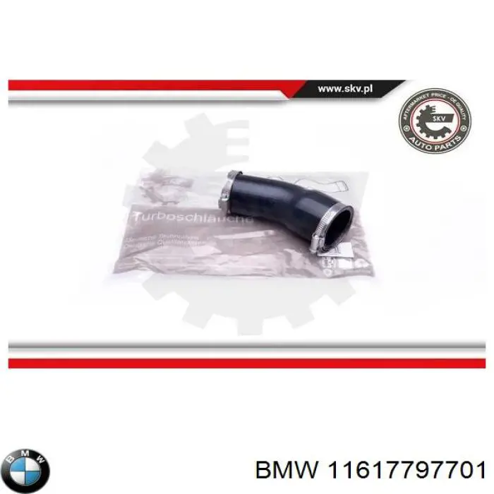 11617797701 BMW Mangueira (cano derivado) de intercooler