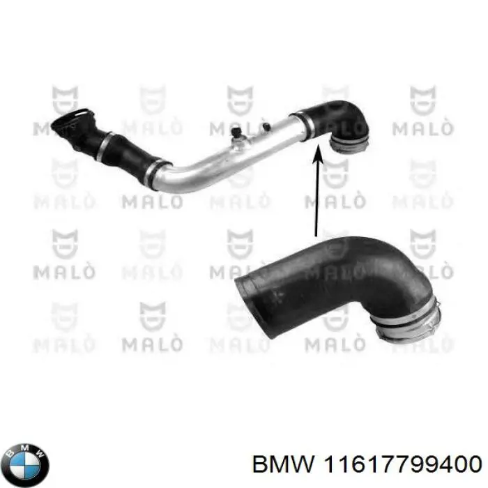 11617799400 BMW Mangueira (cano derivado) de intercooler