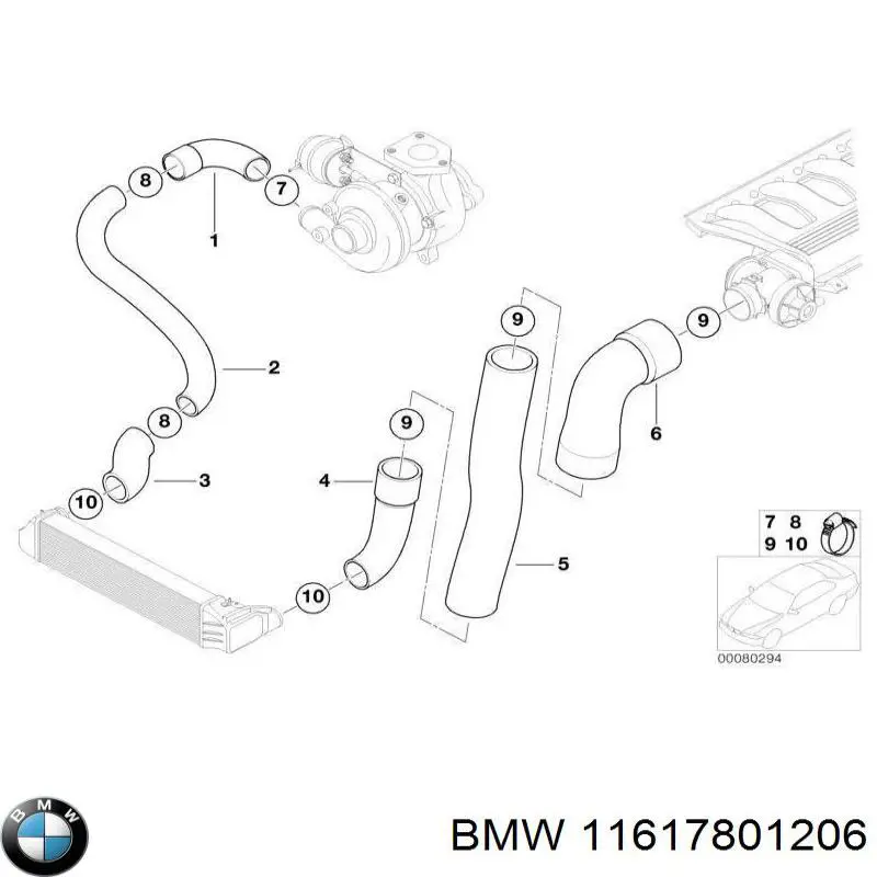Vedante de turbina, inserto flexível BMW 11617801206 preço, a partir de 17,69 USD