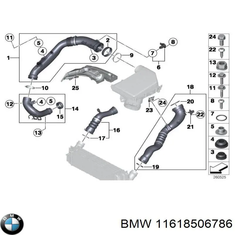 Anel de vedação (vedante) de cano derivado de intercooler 31370993 Volvo