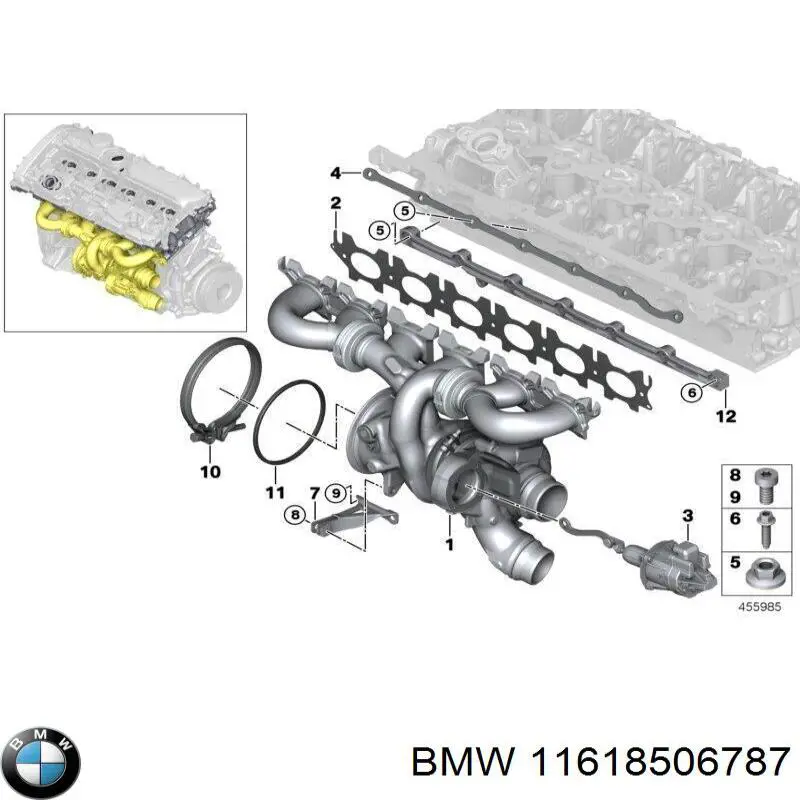 11618506787 BMW Anel de vedação (vedante) de cano derivado de intercooler