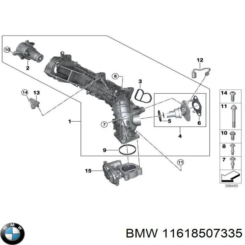 Vedante de tubo coletor de admissão BMW 11618507335 preço, a partir de 8,72 USD