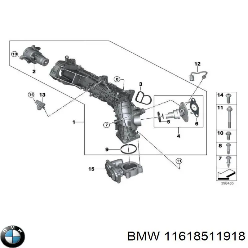 Vedante de tubo coletor de admissão BMW 11618511918 preço, a partir de 15,85 USD