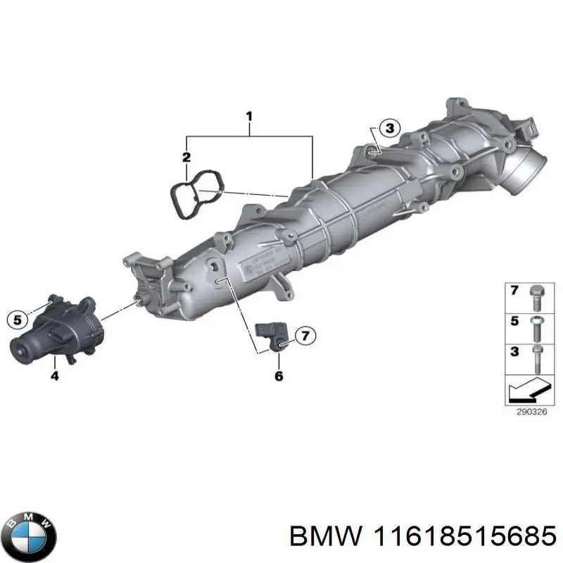 11618515685 BMW Tubo coletor de admissão