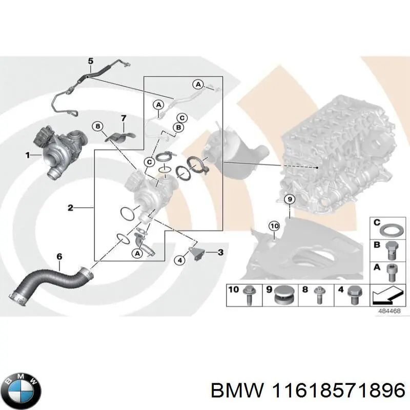 11618571896 BMW Mangueira (cano derivado) de intercooler