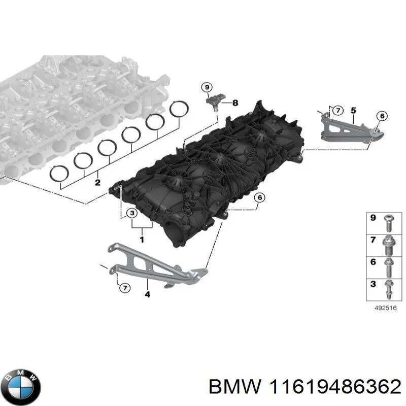 Vedante de tubo coletor de admissão BMW 11619486362 preço, a partir de 8,48 USD