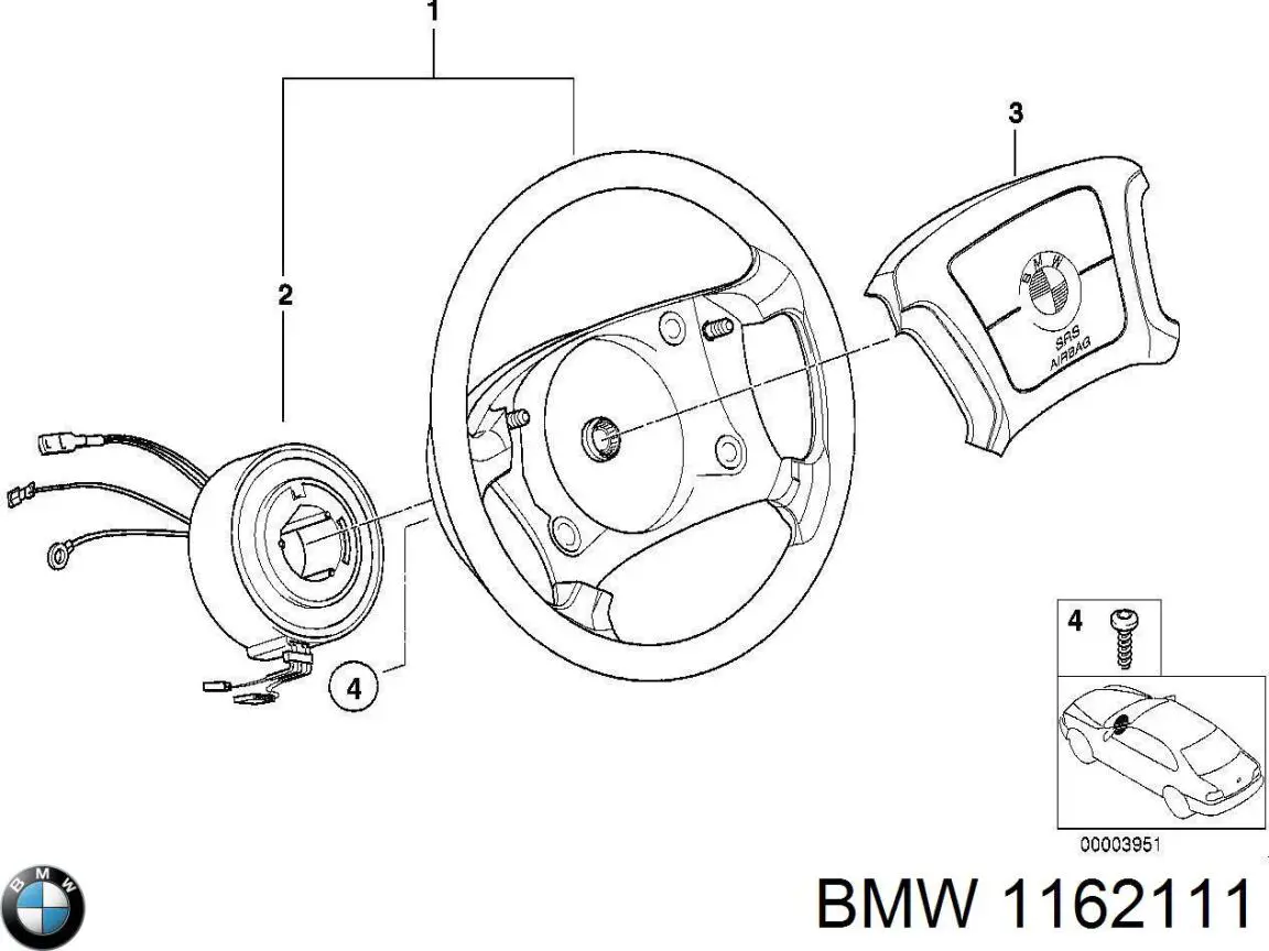 Anel AIRBAG de contato, cabo plano do volante BMW 1162111 preço, a partir de 741,81 USD