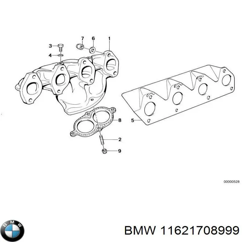 Compre 11621708999 BMW Prego de tubo coletor de escape