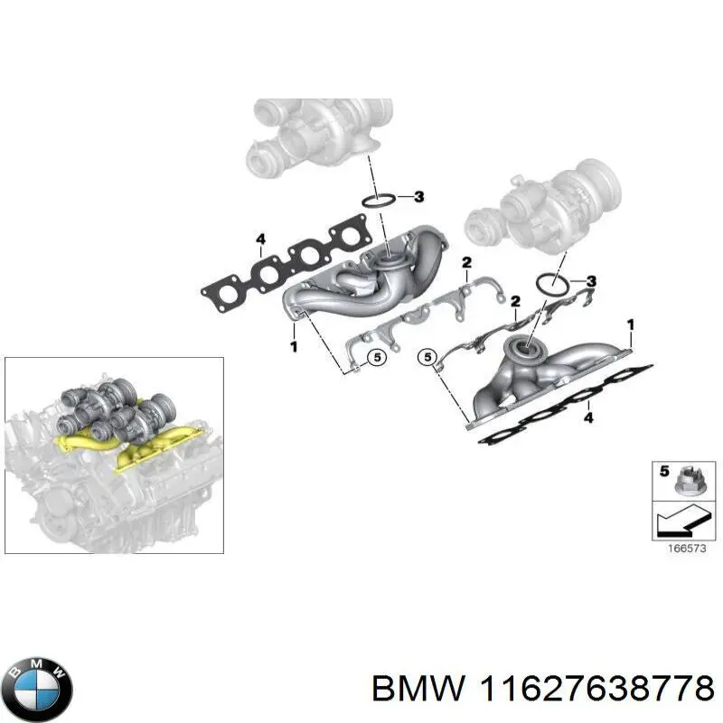 Tubo coletor de escape BMW 11627638778 preço, a partir de 160,08 USD