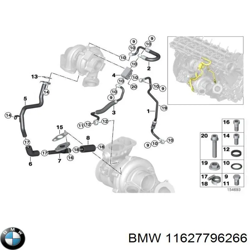 Tubo coletor de escape BMW 11627796266 preço, a partir de 1208,17 USD