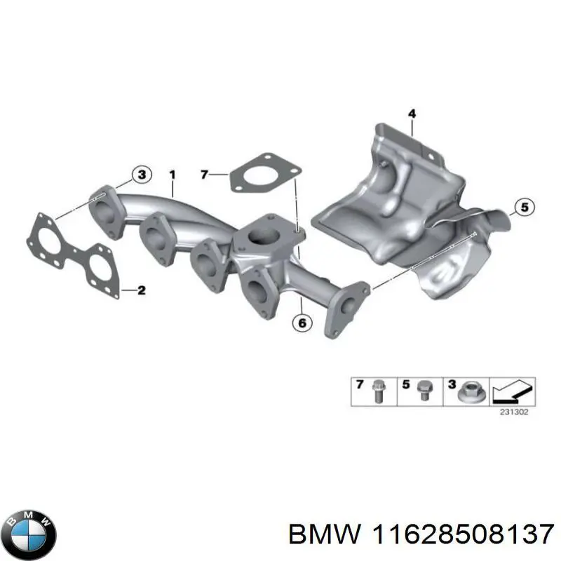 Tubo coletor de escape BMW 11627805454 preço, a partir de 40,14 USD