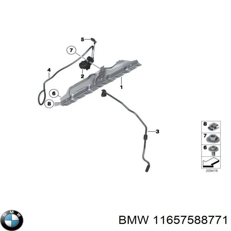 11657588771 BMW Tubo de impulsionador de vácuo dos freios