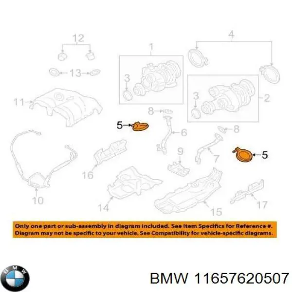 Braçadeira de união de tubo coletor de escape BMW 11657620507 preço, a partir de 26,07 USD