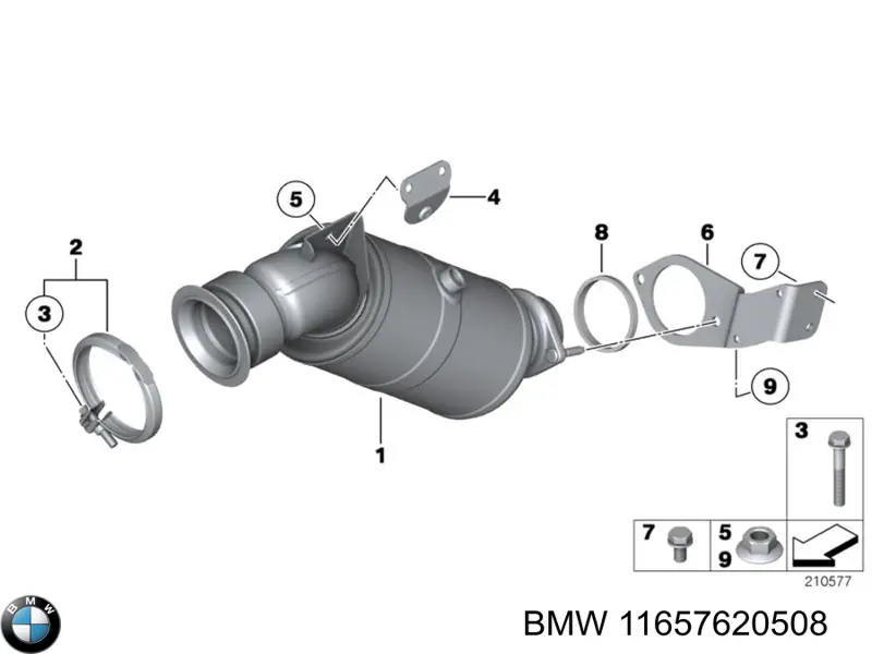 11657620508 BMW Braçadeira de união de tubo coletor de escape