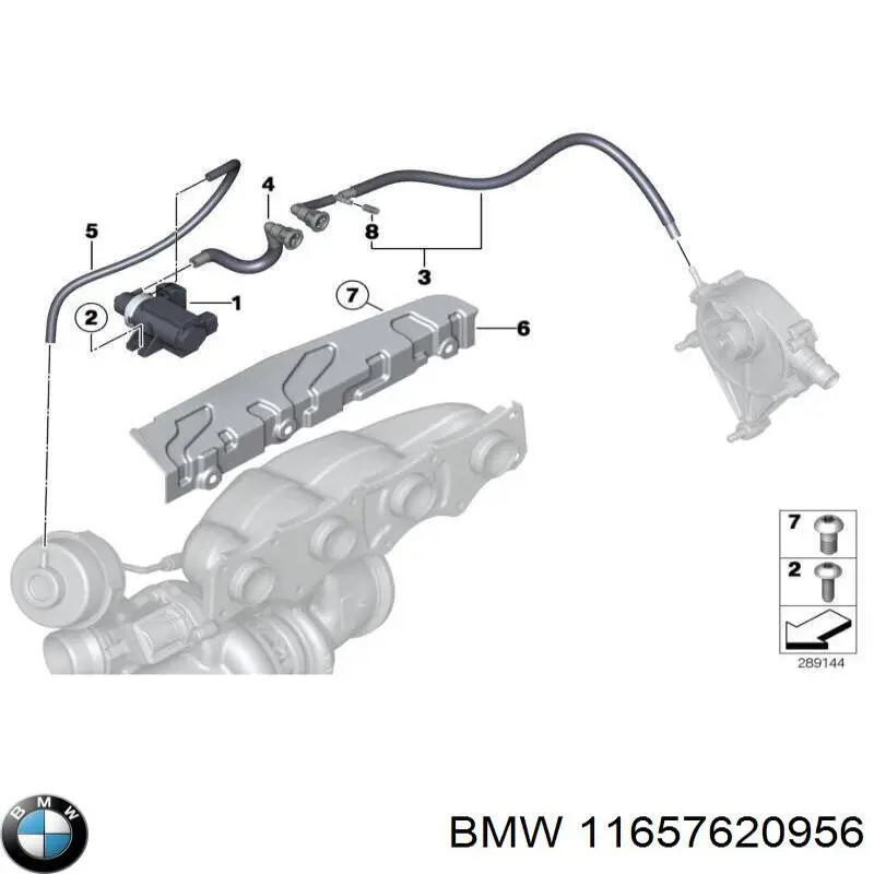 11657620956 BMW Proteção (tela térmica) de tubo coletor de escape