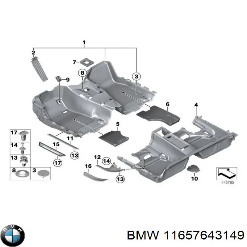 11657643149 BMW Vedante de tubo coletor de escape