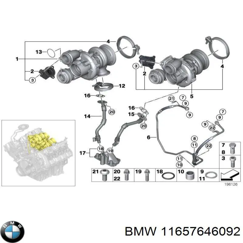 Turbina BMW 11657646092 preço, a partir de 436,54 USD