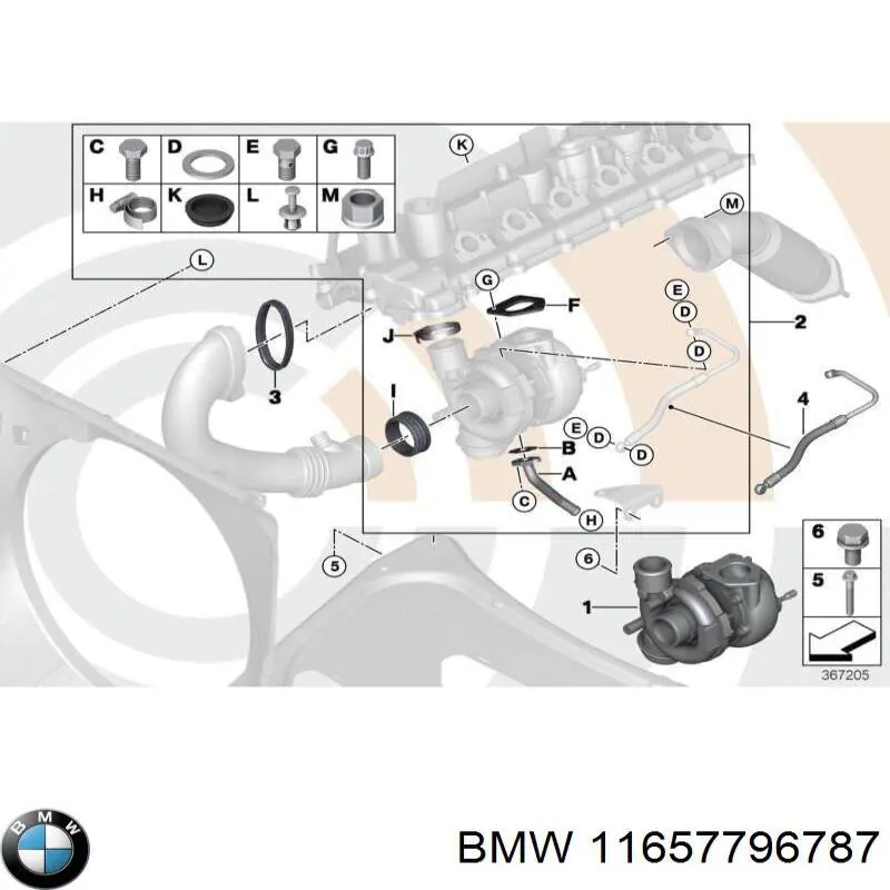 Compre 11657796787 BMW Vedante de tubo de admissão do silenciador