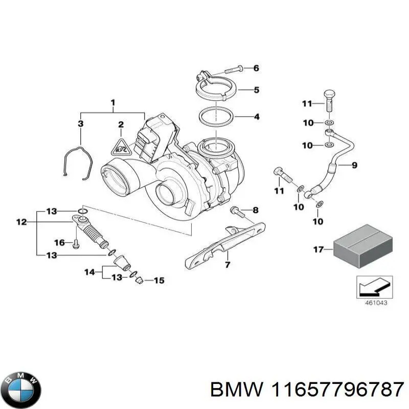 11657796787 BMW Vedante de tubo de admissão do silenciador
