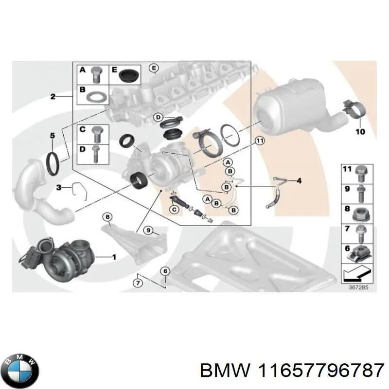 Vedante de tubo de admissão do silenciador BMW 11657796787 preço, a partir de 5,39 USD
