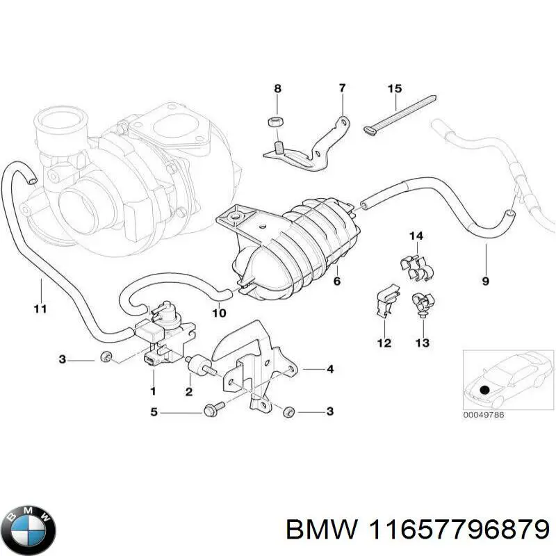 Tubo de impulsionador de vácuo dos freios BMW 11657796879 preço, a partir de 74,11 USD
