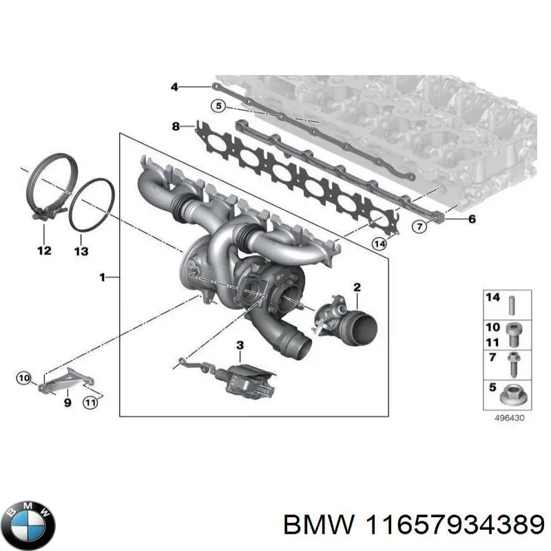 Kit de reparação de wastegate de turbina BMW 11657934389 preço, a partir de 369,94 USD