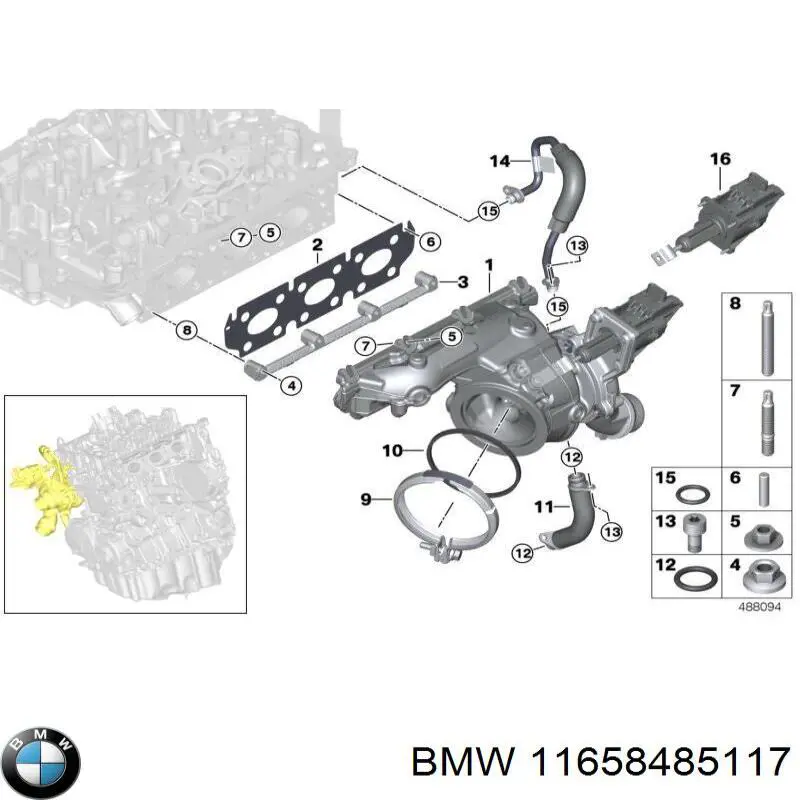 Válvula (atuador) de controlo de turbina BMW 11658485117 preço, a partir de 260,77 USD