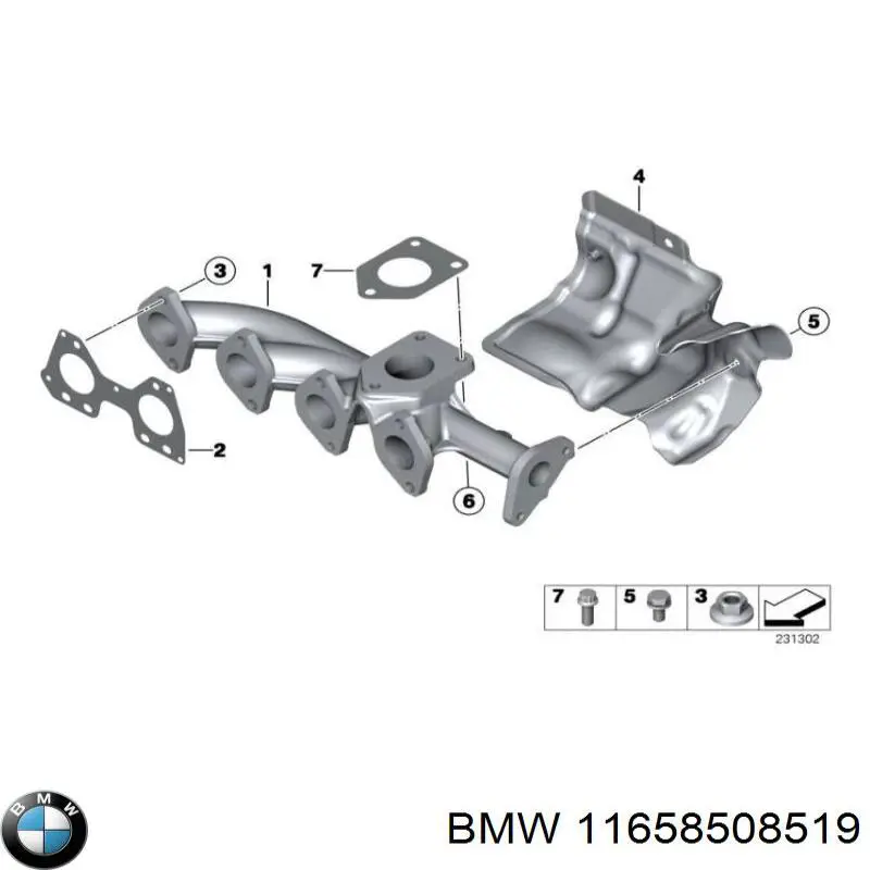 Vedante superior de tubo coletor de escape BMW 11658508519 preço, a partir de 22,40 USD